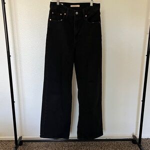 Levi's Women’s Black Ribcage Wide Leg Jeans